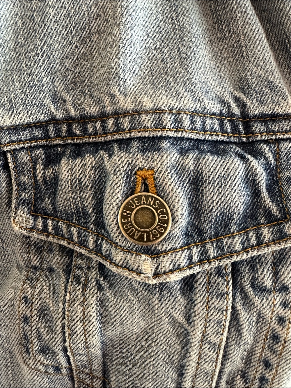 VTG 90’s RALPH LAUREN Jeans Co. Denim Jean Trucker Jacket Women’s Sz L Heritage - Picture 6 of 12